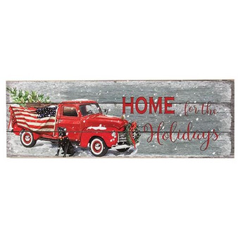 Home For The Holidays Slat Look Sign G91041 By CWI Gifts