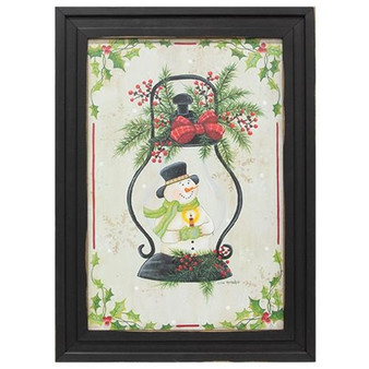*Snowman Lantern Framed Print 12X18 GKC11541218 By CWI Gifts
