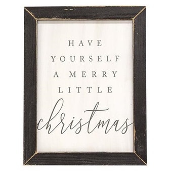 Have Yourself A Merry Little Christmas Framed Sign 12" X 16" GLUX508