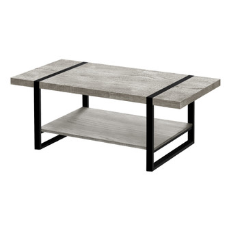 Coffee Table - Grey Reclaimed Wood-Look - Black Metal (I 2855)