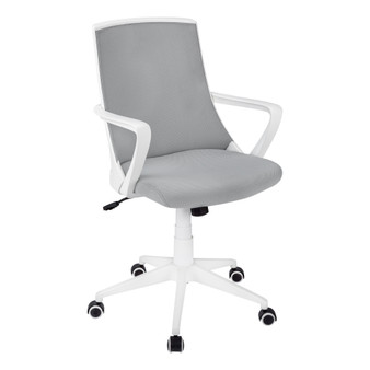 Office Chair - White - Grey Mesh - Multi Position (I 7294)
