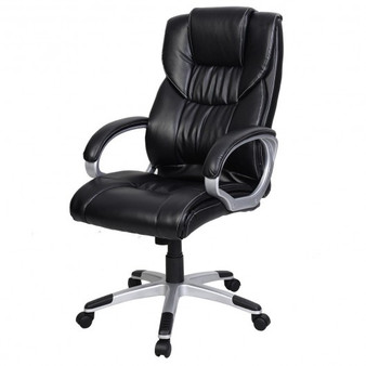 Pu Leather High Back Office Chair 23.6" X 22.8" X 46" "HW49383"