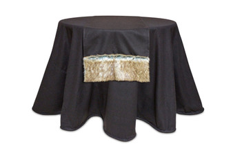 Table Runner W/Faux Fur Detail (Set Of 4 ) 70"L Polyester 57284DS