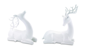 Modern Deer (Set Of 2)10"H,13.5"H Polystone 60601DS