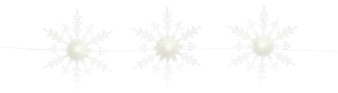 3 Lighted Snowflake Strand 18"Hx5'L Acrylic 69379DS