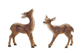Deer (Set Of 2) 8"H, 9.5"H Resin 76790DS
