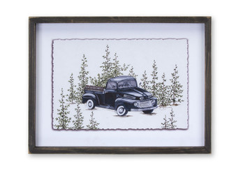 Truck And Tree Print 16"L X 12"H (Set Of 2) Mdf/Wood 80210DS