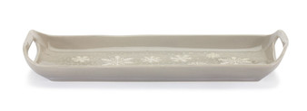 Snowflake Platter 12.5"L X 5.5"W (Set Of 2) Stoneware 80221DS