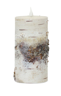 Led Birch Candle 3.5"D X 7"H (With Remote) 80254DS