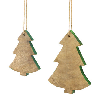 Tree Ornament (Set Of 12) 5"H, 7"H Wood 80268DS