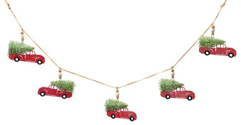 Truck And Tree Garland 4.5'L (Set Of 2) Plastic 80299DS