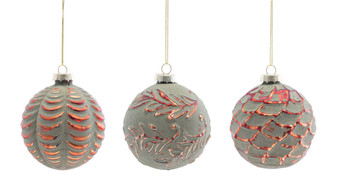Ball Ornament (Set Of 12) 3"D Glass 80390DS