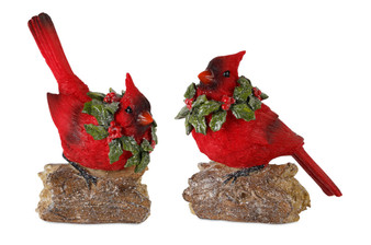 Cardinal (Set Of 4) 5.5"H, 7"H Resin 80576DS