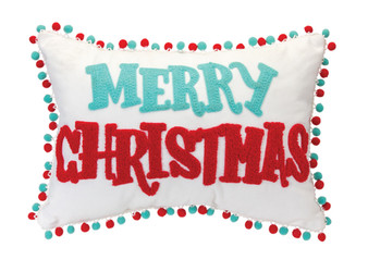 Merry Christmas Pillow 17"L X 11"H (Set Of 2) Polyester 81091DS
