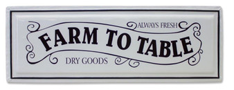 Farm To Table Sign 24.25"L X 8.5"H Iron 82184DS