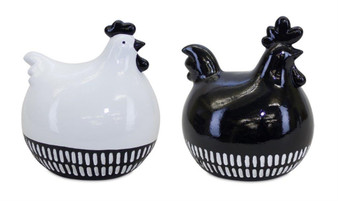 Chicken (Set Of 2) 7.25"L X 8"H Terra Cotta 82564DS