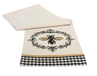Bee Table Runner (Set Of 3) 13" X 72"L Polyester 78782DS