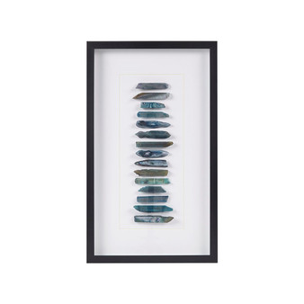Cerulean Stones Real Natural Agate Framed Shadowbox MT95B-0064