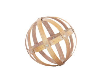 Bamboo Round Dyson Orb Sphere Decor Md Natural Finish Tan (Pack Of 4) 53363