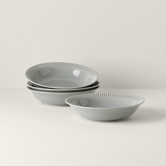 Profile Stoneware 4-Piece Pasta Bowl Set - Grey (892285)