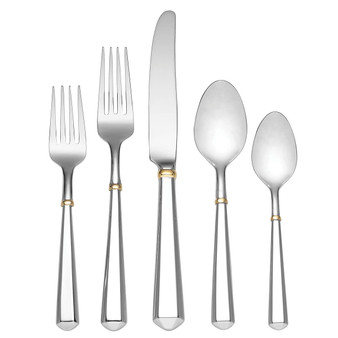 Todd Hill Gold 5-Piece Flatware Set (857614)