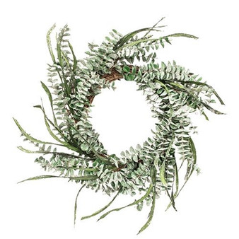 *Winter Sparkle Eucalyptus Wreath F17954 By CWI Gifts