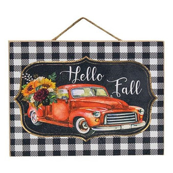 Hello Fall Truck Hanging Sign G068F01