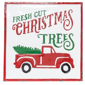 Fresh Cut Christmas Trees Distressed Metal Sign G2488310
