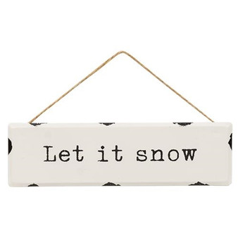 Let It Snow Distressed Metal Sign Ornament G2547340