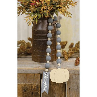 *Thankful & Pumpkin Beaded Ornament G35659 By CWI Gifts