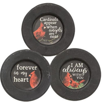 Cardinal Memorial Plate 3 Asstd. (Pack Of 3) G35665 By CWI Gifts