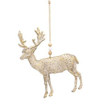 *Rustic Metal Reindeer Ornament G60380 By CWI Gifts