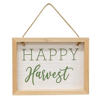 *Happy Harvest Sign W/Jute Hanger G91049 By CWI Gifts