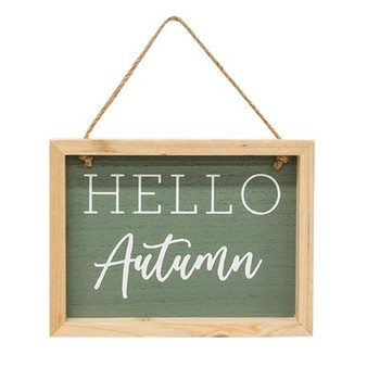 Hello Autumn Sign With Jute Hanger G91050