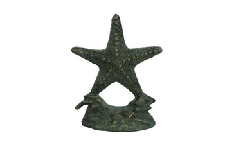 Antique Seaworn Bronze Cast Iron Starfish Door Stopper 11" K-0155-bronze