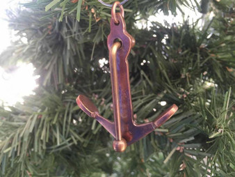 Antique Copper Admiralty Anchor Christmas Ornament 6" K-307-x