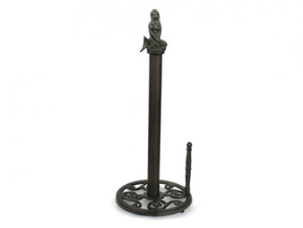 Cast Iron Mermaid Paper Towel Holder 16" K-1414D-Cast Iron