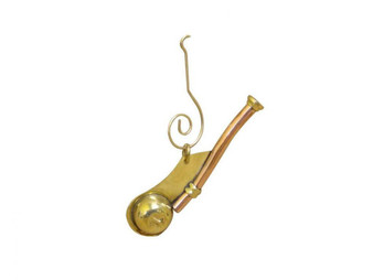 Solid Brass/Copper Bosun Whistle Christmas Ornament 4" K-237-X