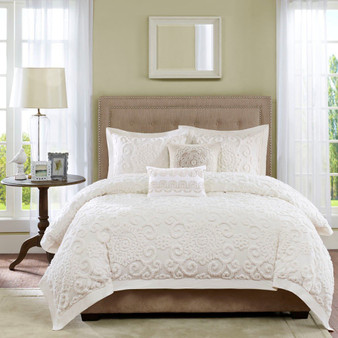100% Cotton Comforter Mini Set W/ Embroidery - Full/Queen HH10-1345