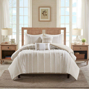 100% Cotton Yarn Dyed Tufted Duvet Cover Mini Set - Full/Queen HH12-1691