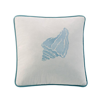 100% Cotton Jacquard Square Pillow W/ Emb. - Ivory HH30-401A