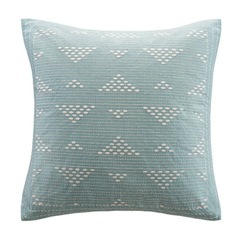 100% Cotton Dec Pillow W/ Embroidery - Blue II30-220