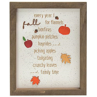 Every Year I Fall Dimensional Wooden Sign G35713
