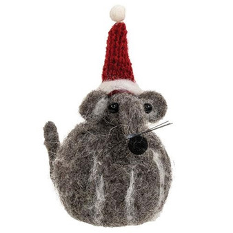 Sm Felted Christmas Mouse GQHT2004