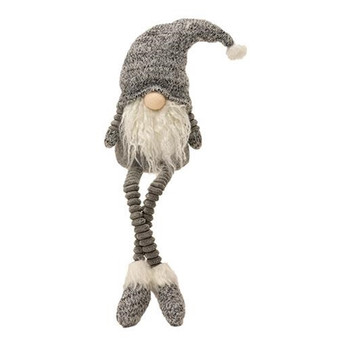 Dangle Leg Grey Santa Gnome GZOE3073 By CWI Gifts