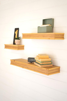 Set Of Three Floatinf Wooden Shelves (CVY1380)
