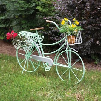 Mint Green Bicycle With Three Baskets 770411