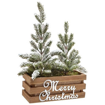 Christmas Tree In Wooden Pot FDC3006
