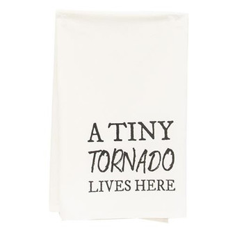 A Tiny Tornado Lives Here Dish Towel G54131