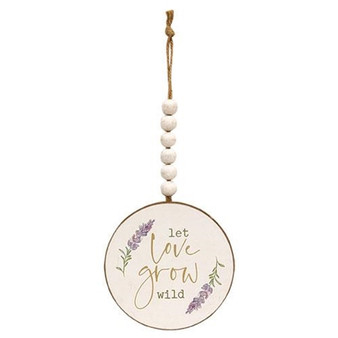 *Let Love Grow Wild Lavender Wood Ornament G65250 By CWI Gifts